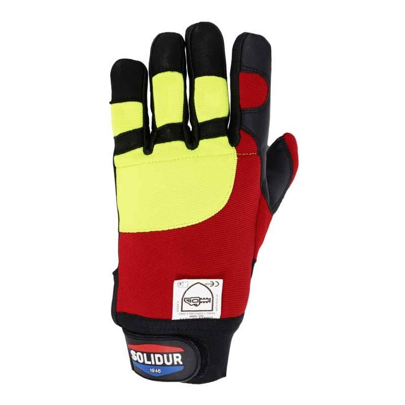 Gants de tronçonnage Solidur classe 1, 2 mains (droite et gauche) - x Taille 8
