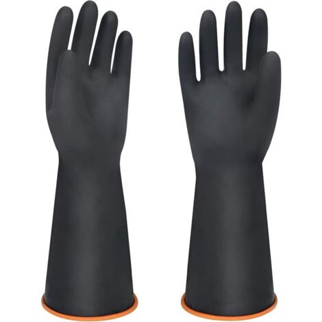 Gants de vaisselle en latex résistant aux produits chimiques pour hommes, sécurité industrielle avec protection des avant-bras