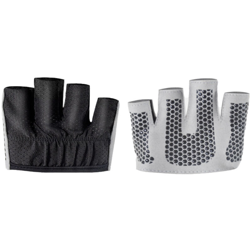 Gants de Yoga Pilates Femme Antidérapants 4 Doigts, Gants Mi-longs Minimalistes pour Fitness