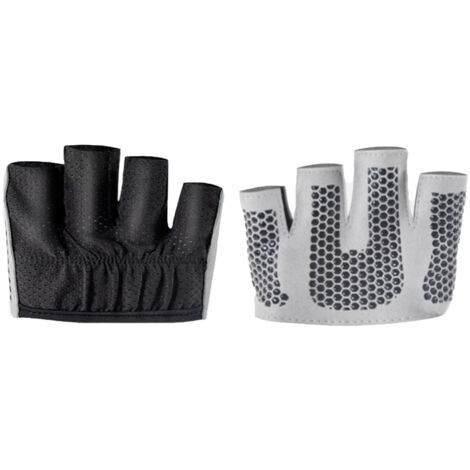 Gants de Yoga Pilates Femme Antidérapants 4 Doigts, Gants Mi-longs Minimalistes pour Fitness