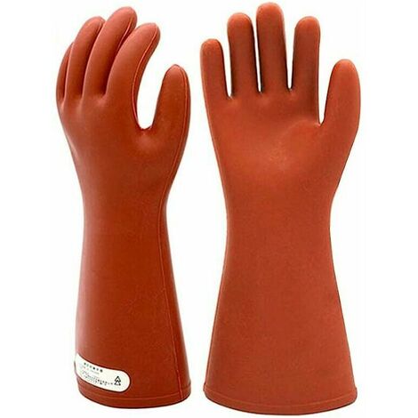 Gants d'électricien en latex naturel beige, classe 0 T9