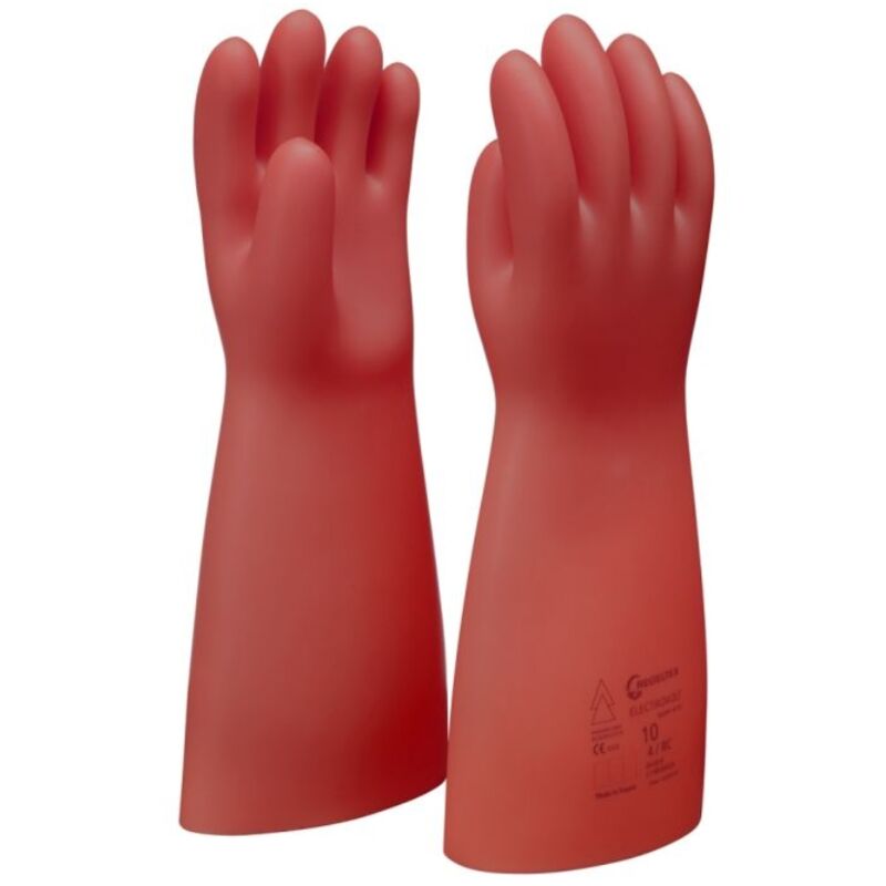 Kstools - Gants d'électricien en latex naturel rouge, classe 0 azc, T9