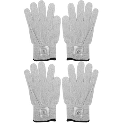 Gants d'électrothérapie TENS - 2 paires de gants électrodes résistants pour massage