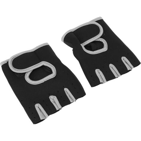 Gants d'Entraînement Doigts Libres - Respirants, Sangle Élastique Réglable, Protection Palmaire, Couleur Gris