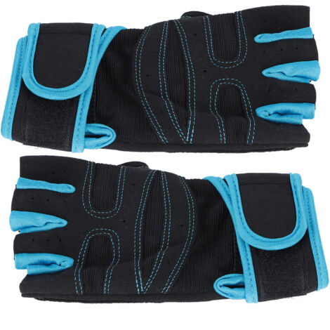 Gants d'entraînement mi-doigts avec renfort poignet antidérapant pour musculation et fitness (Taille M)