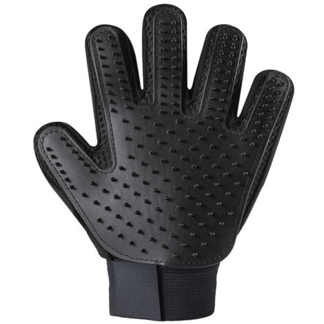 Gants d'épilation pour animaux de compagnie, noirs, pour gaucher, 23 x 17 cm, 1 pièce, adaptés aux chiens et aux chats, brosse d'épilation