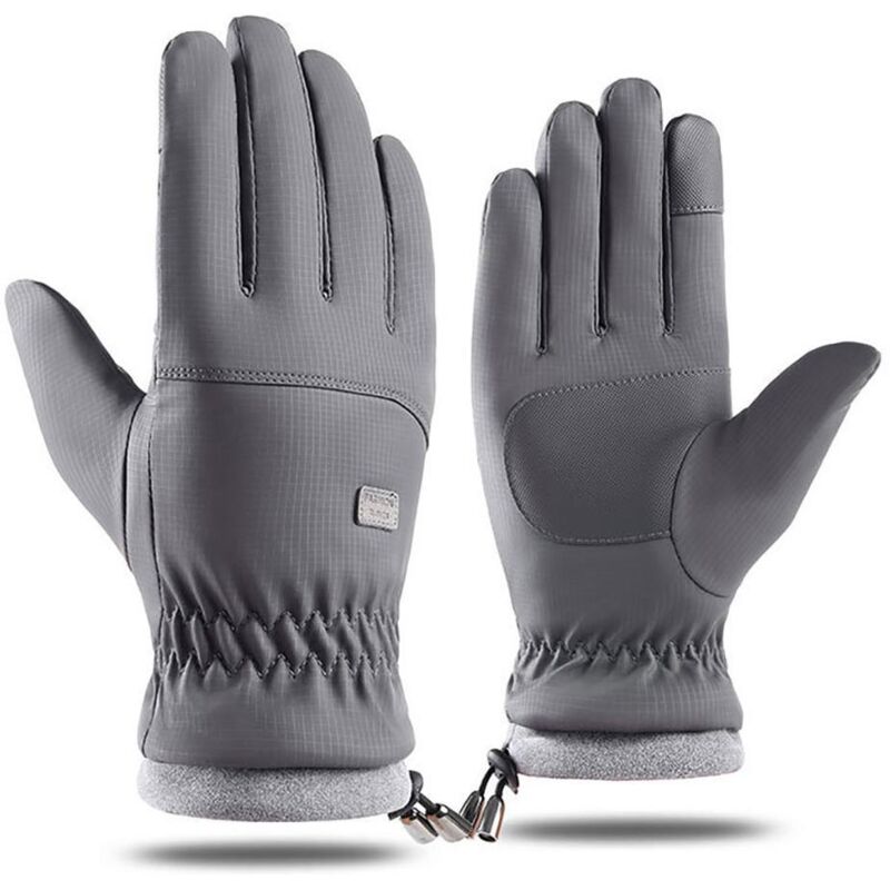 Gants d'hiver chauffants imperméables avec doublure polaire - Tactiles, antidérapants pour ski, vélo, course à pied - Hommes et femmes