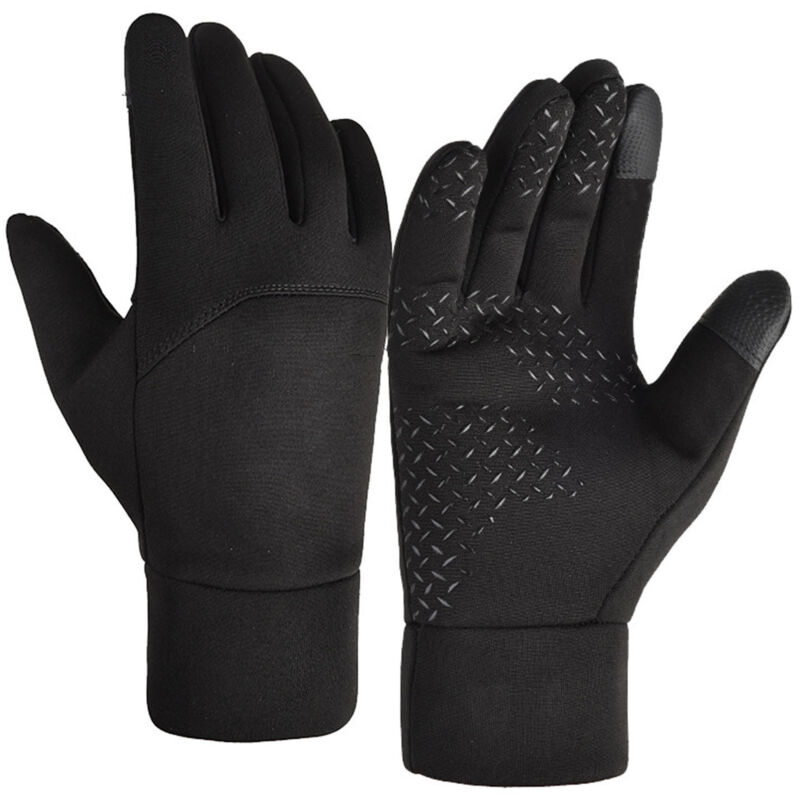 Gants d'Hiver Homme Tactiles Imperméables et Coupe-Vent pour Ski et Sports d'Extérieur Noir XL