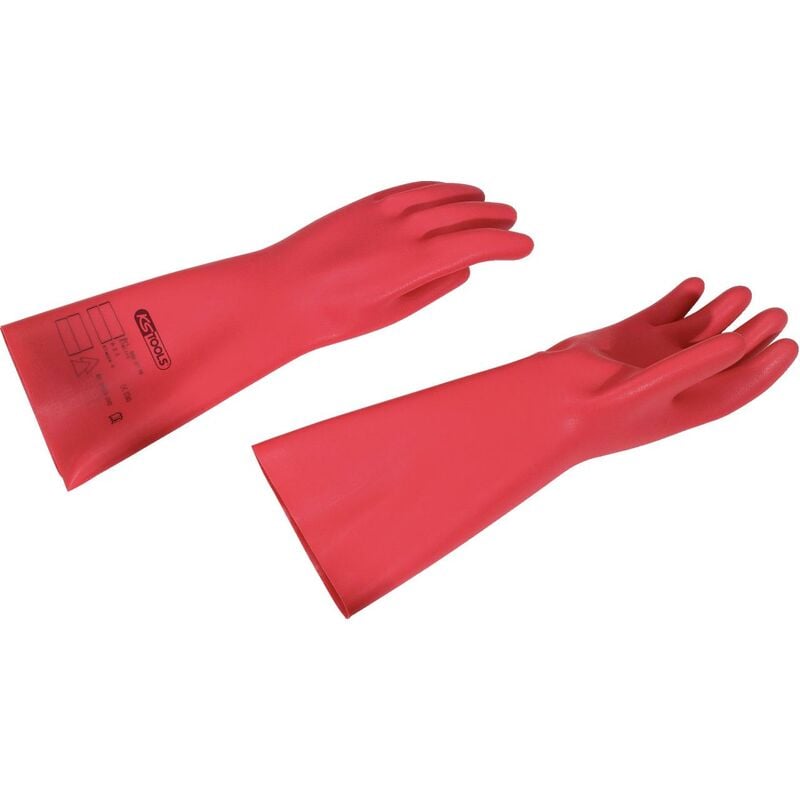Gants de protection électrique avec revêtement isolant, taille 9, rouges