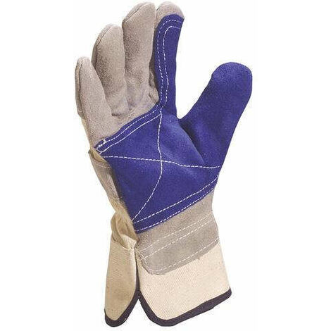 Gants docker croûte supérieure gris taille 10