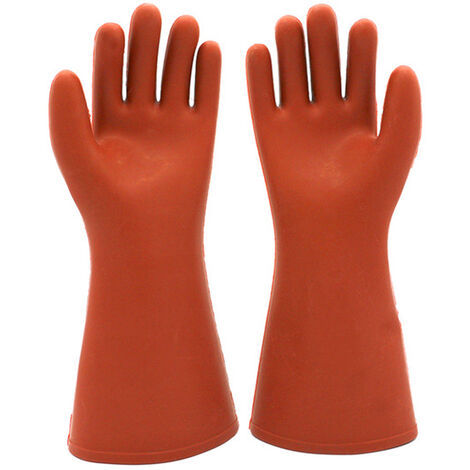 Gants en caoutchouc isolé électriques électricien ，12kv haute tension de protection de protection des gants de protection isolant pour femme de lineman femme 56Vingt