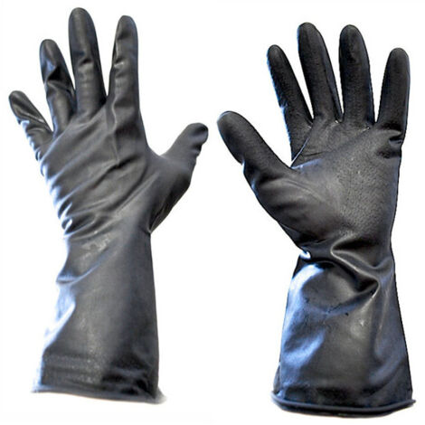 Gants en caoutchouc noirs 10 Protexio 08113