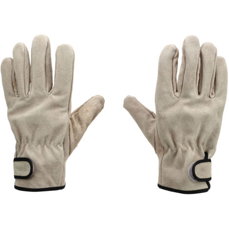 Gants en cuir de vachette, isolants et résistants, pour barbecue, camping, conduite, soudure et découpe du bois. Gants en cuir résistants et isolants pour barbecue, camping, conduite et découpe du boi
