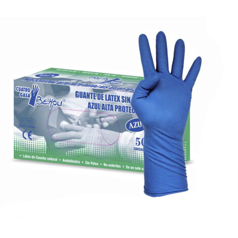 GANTS EN LATEX BLEU BLEU