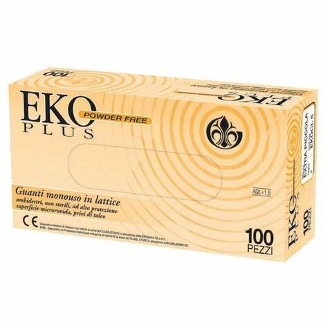 Gants en latex Eko Plus sans poudre pz.100 L