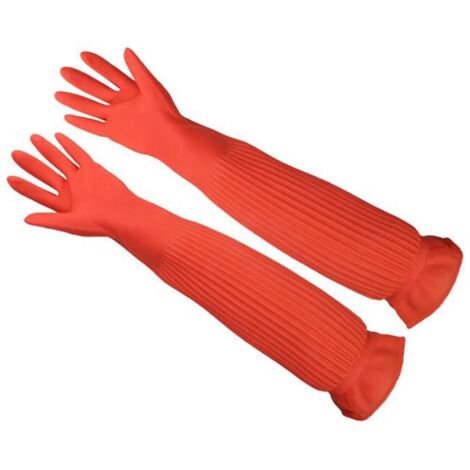 Gants en latex épais 56cm pour aquarium, gants industriels résistants à l'usure