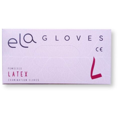 Gants en latex poudrés L Ela 100 pièces