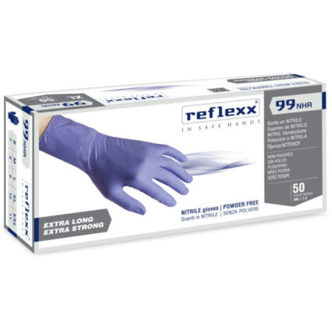 Gants en nitrile à haut risque Reflexx R99 NHR - XXL - Pourpre