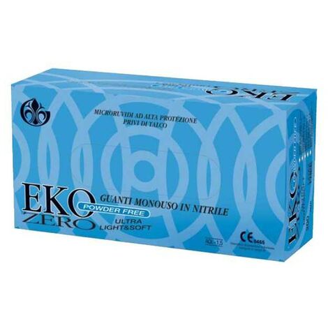 Gants en nitrile Eko Zero sans poudre, boîte de 100, taille XL