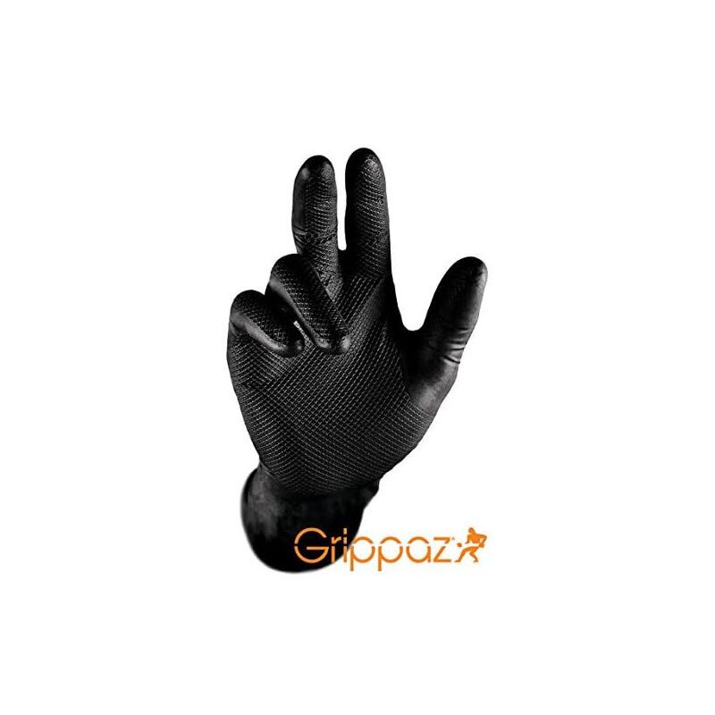 Gants en nitrile (Lot de 50) Taille xl sans latex gants de travail robuste et antidérapant Grippaz
