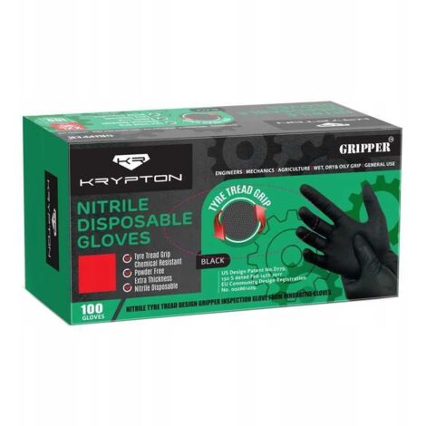 GANTS EN NITRILE NOIR GRIPPER L /KRYPTON/