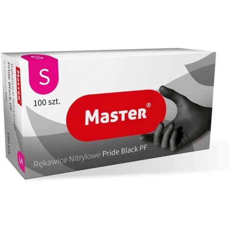 GANTS EN NITRILE NOIR MASTER PRIDE TAILLE S - REK GU 4863