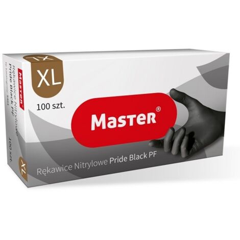 GANTS EN NITRILE NOIR MASTER PRIDE TAILLE XL - REK GU 4894