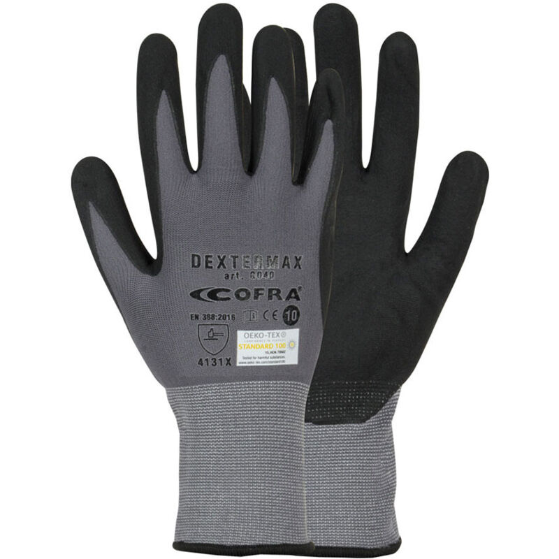 cofra - gants en nitrile-polyurethane dextermax taille 9 l .