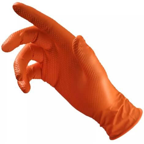 GANTS EN NITRILE RENFORCÉS MONKEY ORANGE 50 PCS XXL - REK GU B 543
