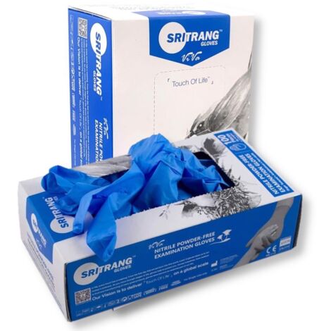 Gants en nitrile XL, 90 pièces, bleus