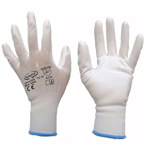 Gants en polyuréthane blancs 8 Protexio 01261