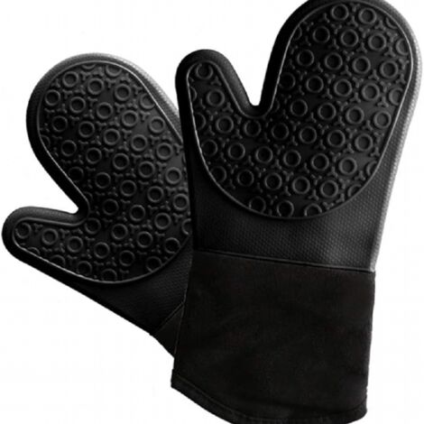 Gants en silicone résistants à la chaleur - résistants à la chaleur jusqu'à 500 °C, adaptés pour les grillades, les fours et les micro-ondes.