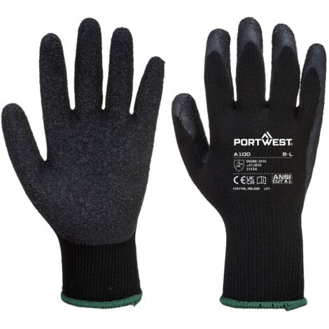 Gants Enduit Latex Noir M - Taille 8