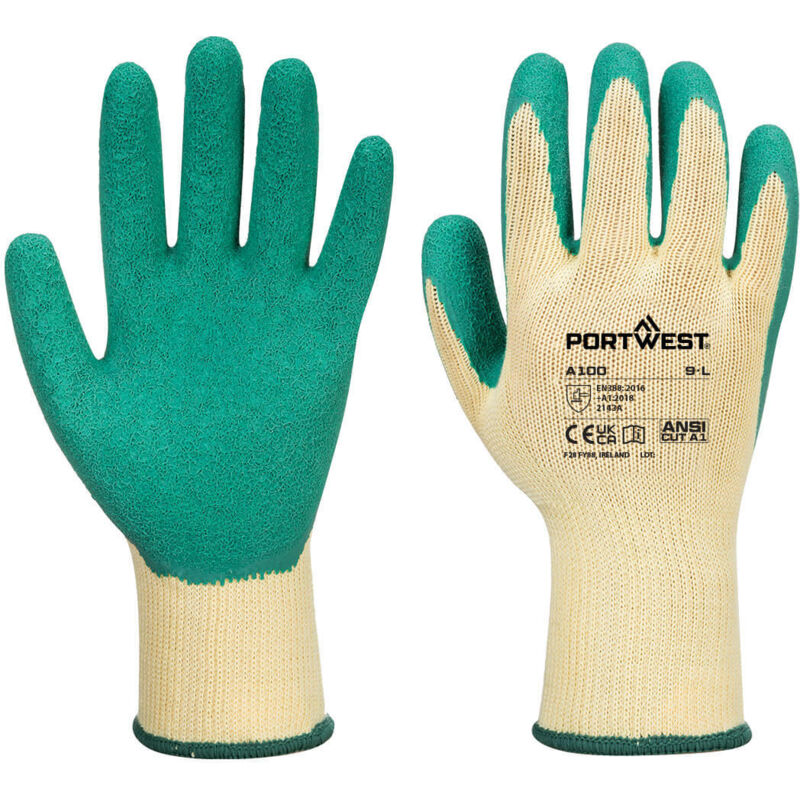Latex-Beschichtete Handschuhe Grün 2XL - Größe 11