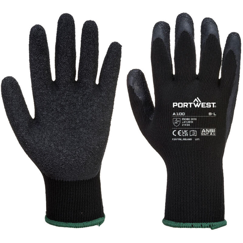 Latex-Handschuhe Schwarz L - Größe 9