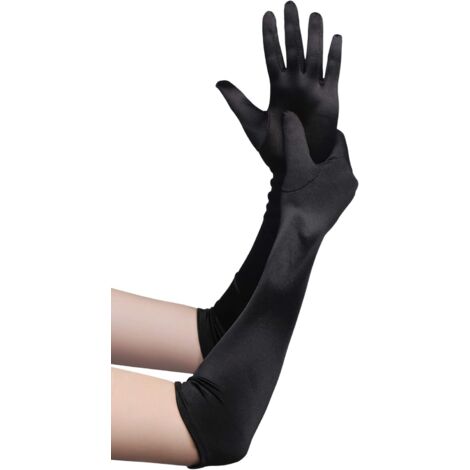 Gants Femme Satin Classique Opera Fest Party Audrey Hepburn Gants Style Années 1920 Gants Élastiques Adultes,