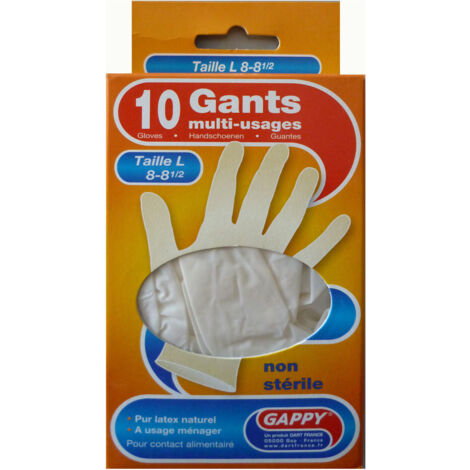 GANTS FIN LATEX BOITE X10 TAILLE L