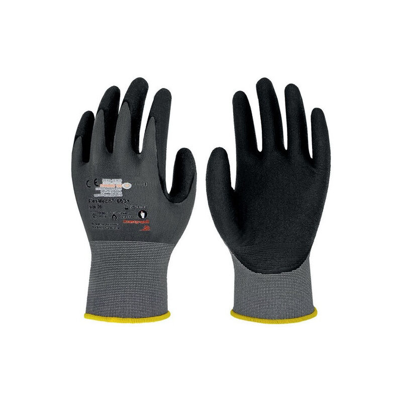 Gants FlexMech 663+ Taille 10 gris noir EN420.EN388.EN407 psa ii honeywell (Par 10)