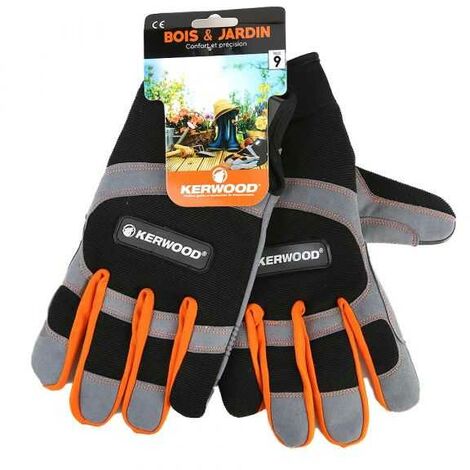 Gants gris. Bois et Jardin. Taille 9. Kerwood