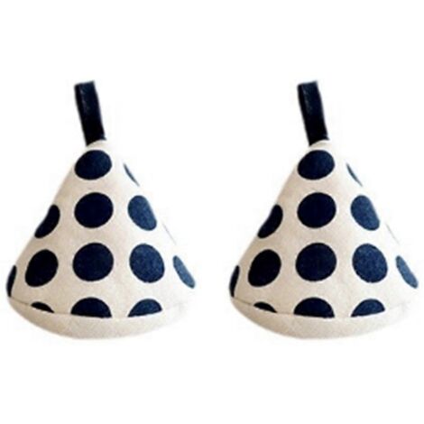 Gants isolants thermiques bleus pour poignées de casseroles triangulaires anti-brûlures