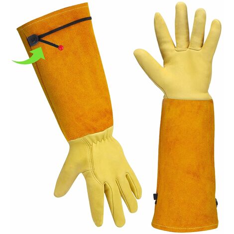 Adoptez les gants rosier en cuir pour homme Jardin et Saisons !