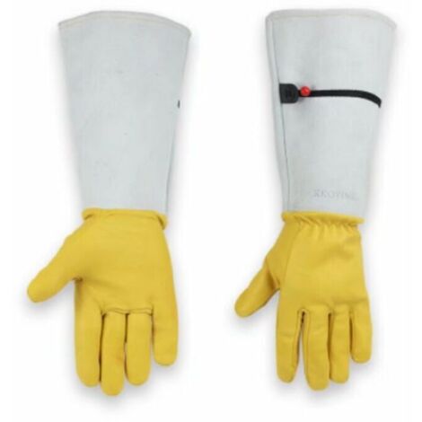 Gants Jardinage Femme/ Homme Longs, Gants De Jardinage Cuir, Gants De Jardinage résistants aux épines, Gants De Jardinage Avec Protection De L'avant-bras Pour Désherbage, Cueillette, Taille-L