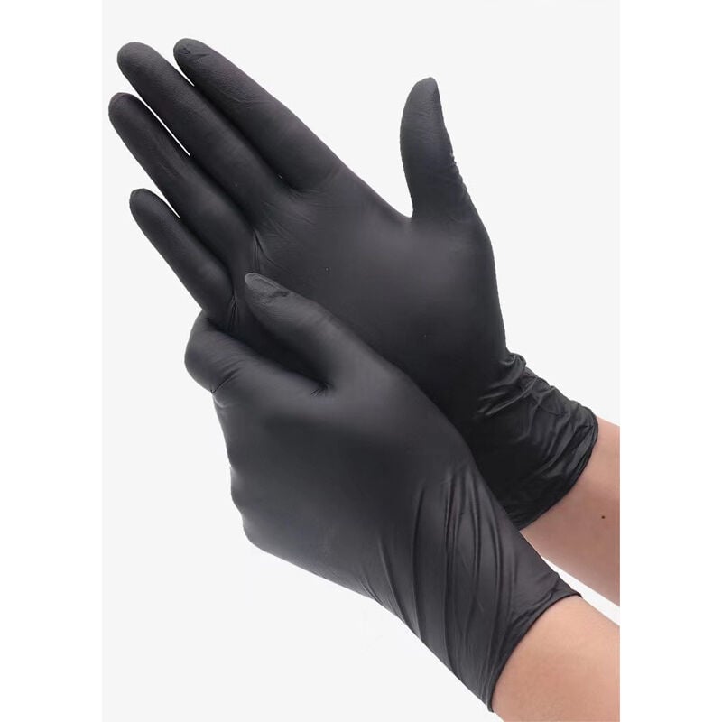 Gants jetables en nitrile composite noir bleu rose 100 gants en nitrile épaissis pour un usage domestique