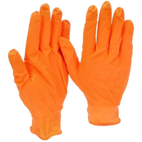 Gants jetables en nitrile taille 8 / M orange