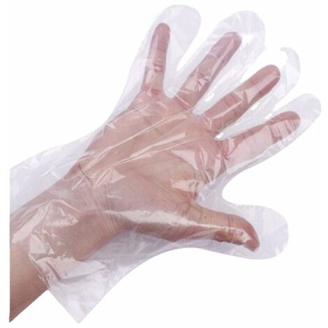 Gants Jetables en Plastique ,Main Gauche ou Droite pour Maison, Magasin et Salons - Protègent Mains & Aliments 500 pièces，