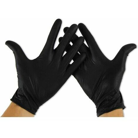 Gants jetables Gants jetables,Gants Nitrile Taille L (100 unités), Gants Jetables Nitrile, Gants Nitrile Noir, Gants Jetables Noir, Gants en Nitrile (SANS LATEX)