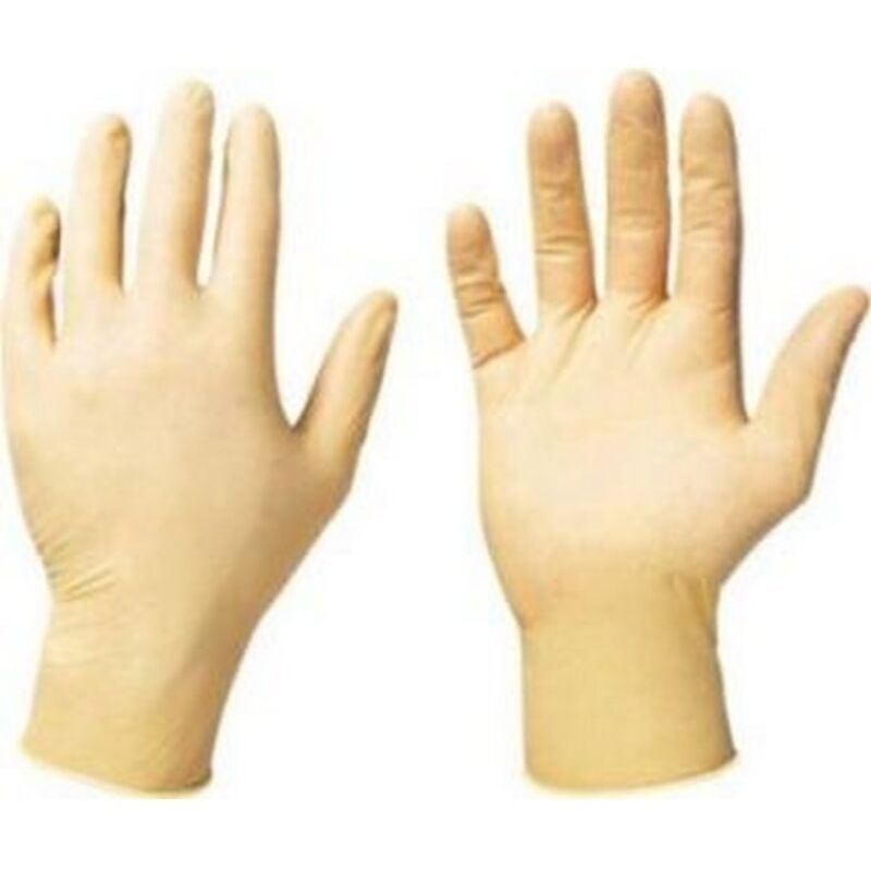 Gants jetables, latex poudré, Taille : 8