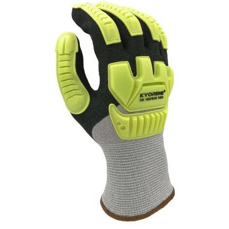 Gants KYORENE 00-408 taille 9, Résistant à l'abrasion/coupures, 12 Paires, Gris, Jaune ( Prix pour Paquet de 12 Paires )