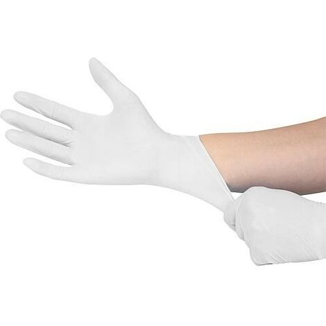 Gants latex poudré, 'SKIN' blanc, taille XL / 100 pcs
