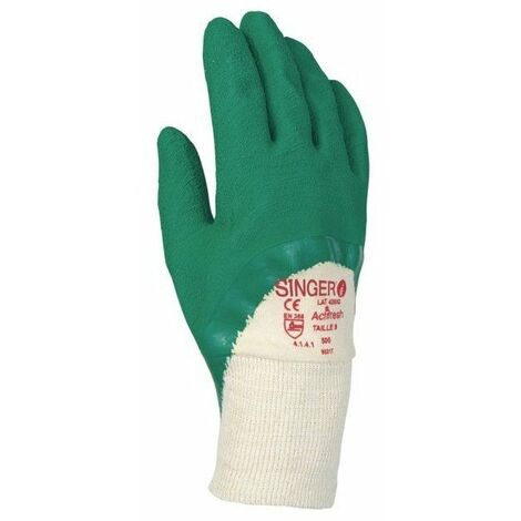 Gants Latex T8 Vert S/interlock